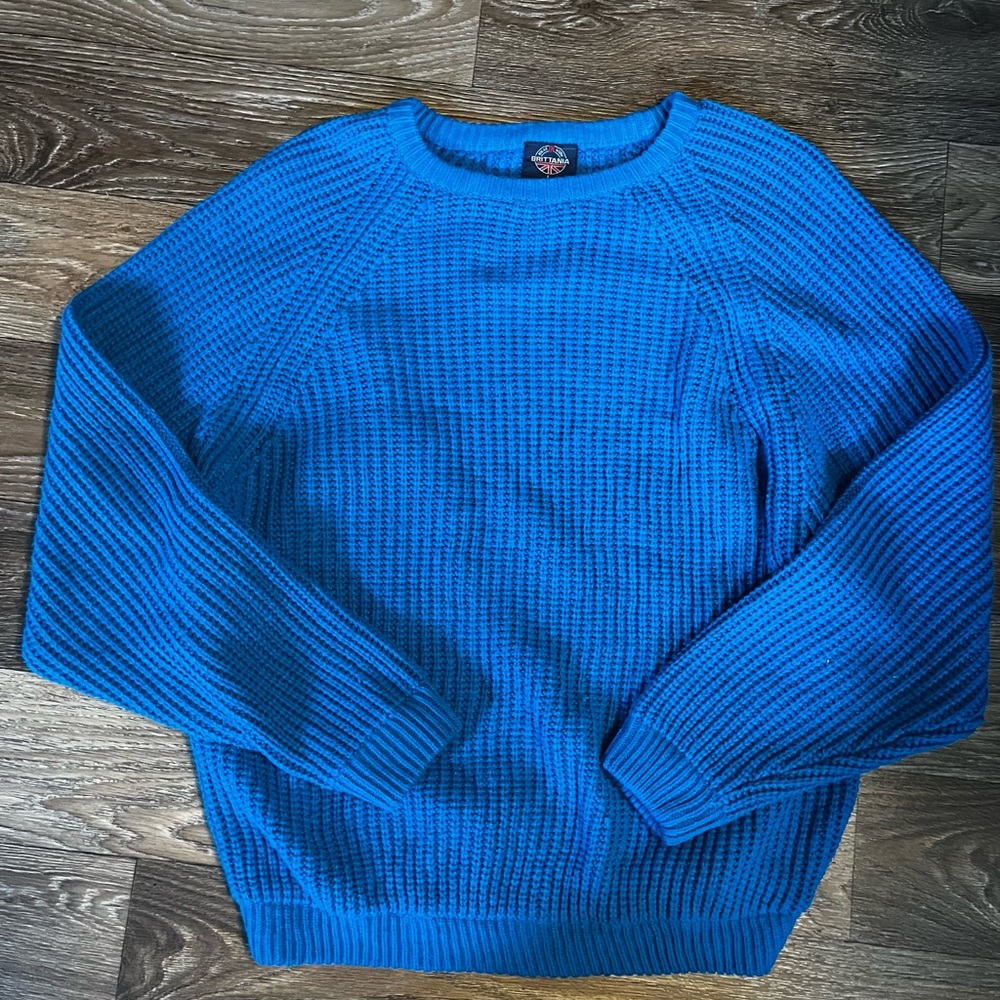 ☀️Vibrant Blue Crewneck Sweater for Women☀️